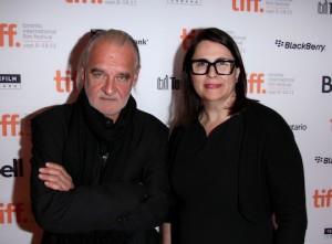 Béla Tarr and Elizabeth Redleaf at the Toronto International Film Festival 2011 premiere screening of THE TURIN HORSE, Werc Werk Works